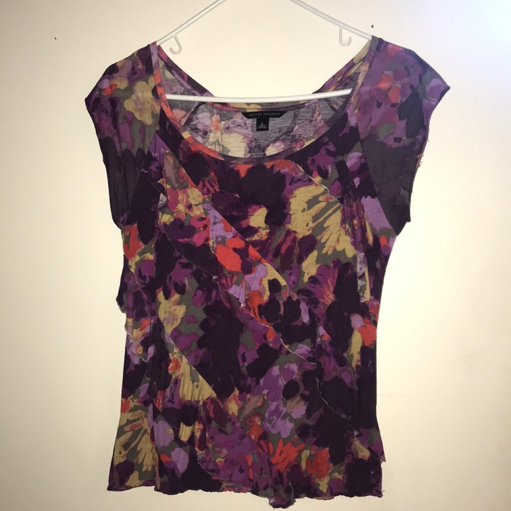 Banana republic floral blouse
